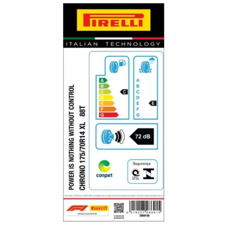 Pneu Pirelli 175/70r14 Chrono Carga 88t Xl
