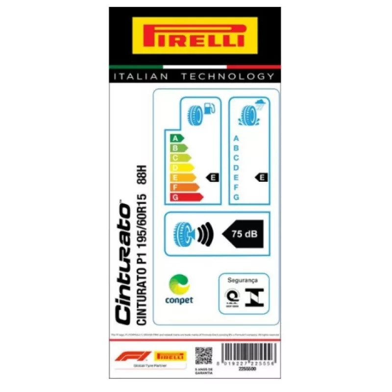 Pneu Pirelli 195/60r15 Cinturato P1 88h