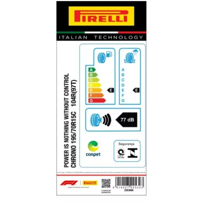 Pneu Pirelli 195/70r15c Chrono 104/102r