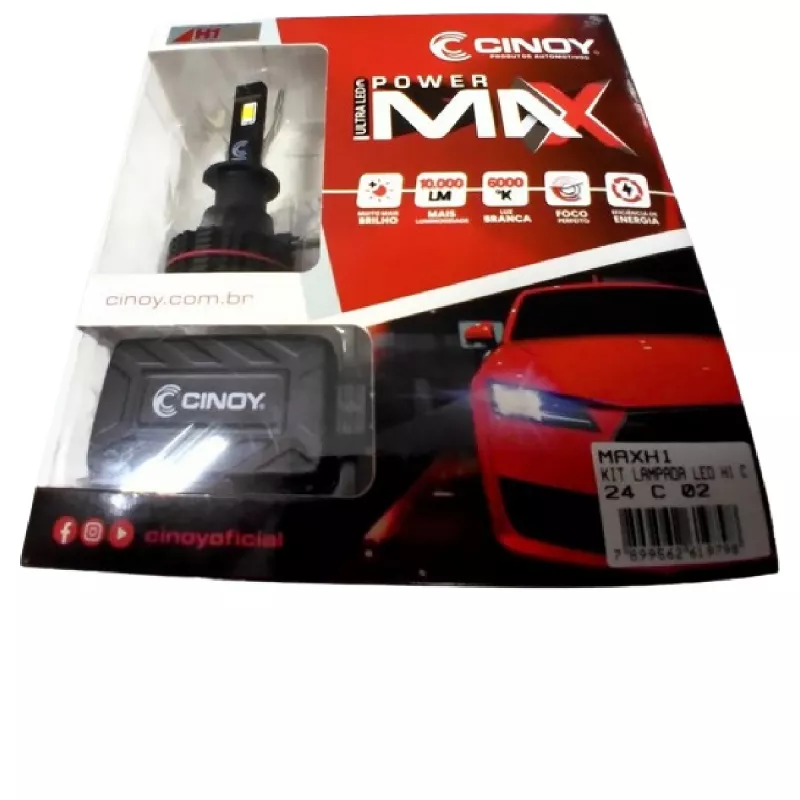 Kit Lampada Led H1 Cinoy Power Max 12v 6000k