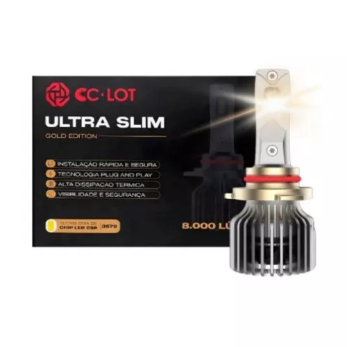 Kit Led Cclot Ultra Slim Gold Edition H1 6000k 12/24 8000l